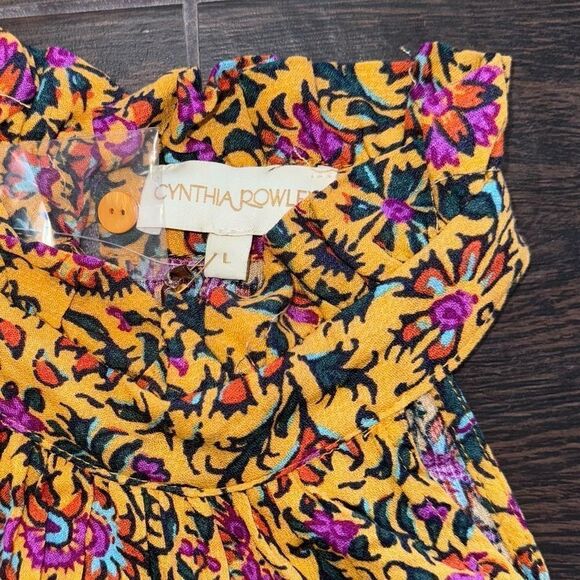 Cynthia Rowley Tunic High Neck Sleeveless Floral Size Large NWT - Picture 5 of 9